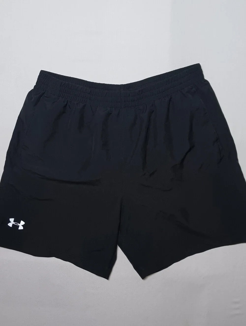 Under Armour Mens Fitted Swim Trunks XL Black Mesh Lined Heat Gear